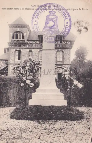 FRANKREICH - Corneville sur Risle, Monument Enfants Commune Patrie, Postkarte 1925