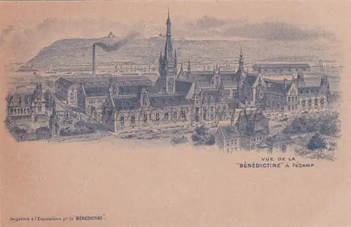 FRANKREICH - Fécamp, Vue de la Bénédictine, Postkarte