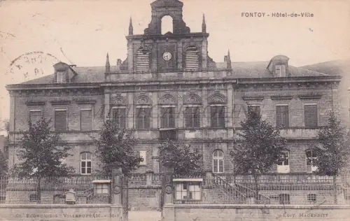 FRANKREICH - Fontoy, Hotel de Ville, Postkarte 1929