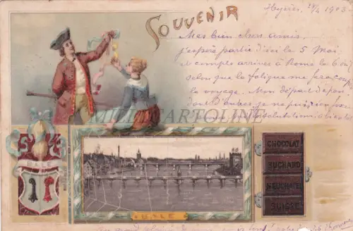 FRANKREICH - Hyères, Bale Milka Chocolat, Postkarte 1903