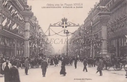 FRANKREICH - Paris, Oblenu mit Jougla-Platten, Souveräns D'Italie, Postkarte 