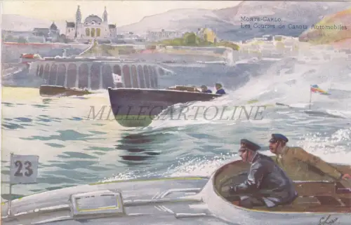 FRANKREICH - Monte Carlo, Les Courses de Canots Automobiles, Postkarte
