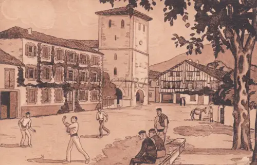FRANKREICH - Baskenland, Partie de Pelote, Postkarte