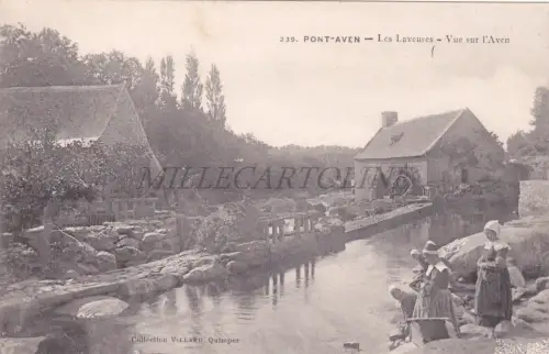 FRANKREICH - Pont Aven, Les Laveuses, Vue sur l'Aven, Postkarte