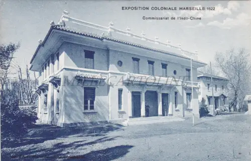 FRANKREICH - Marseille, Exposition Coloniale 1922, Commissariat Indochina, Postkarte