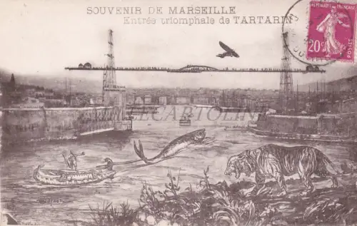 FRANKREICH - Marseille, Souvenir, Entrée triomphale de Tartarin, Postkarte