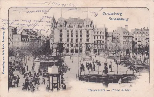 FRANKREICH - Strassbourg, Place Kléber, Postkarte