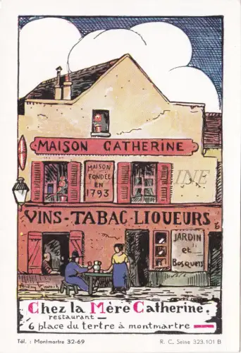 FRANKREICH - Paris, Chez la Mère Catherine, Montmartre, Postkarte