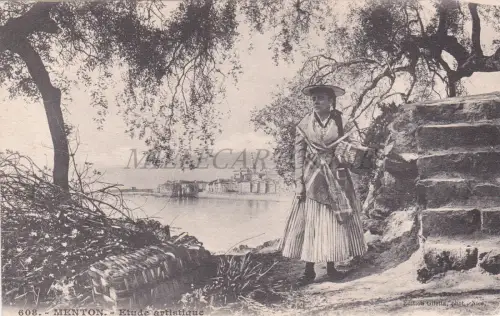 FRANKREICH - Menton, Etude artistique, Postkarte 1900