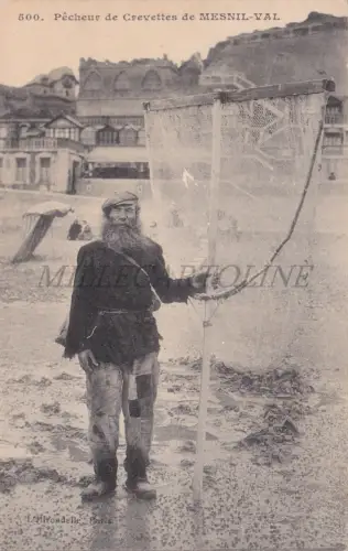 FRANKREICH - Mesnil-Val, Pecheur de Garnelen, Postkarte