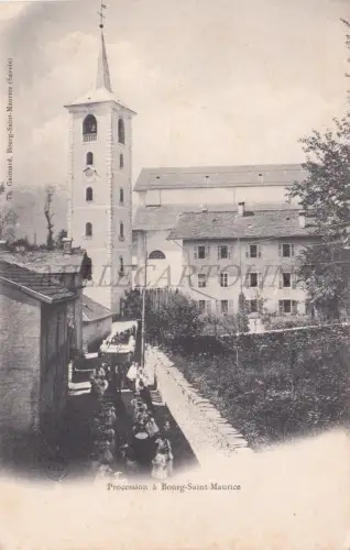 FRANKREICH - Bourg-Saint-Maurice, Prozession, Postkarte 1900