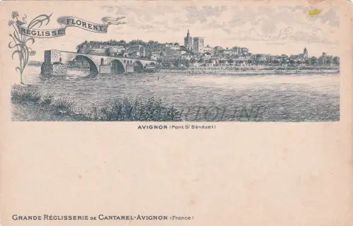 FRANKREICH - Avignon, Pont St. Bénézet, Léglisse Florent, Postkarte 1900
