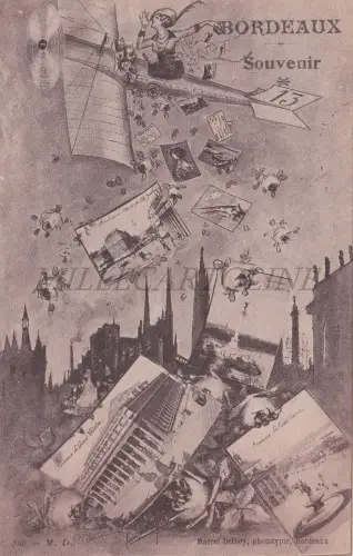 FRANKREICH - Bordeaux, Souvenir, Marcel Delboy, Postkarte Luftfahrt