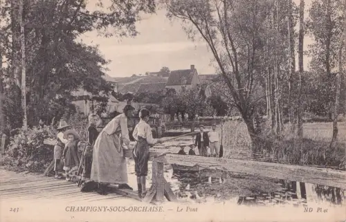 FRANKREICH - Champigny-sous-Orchaise, Le Pont, Postkarte 1937