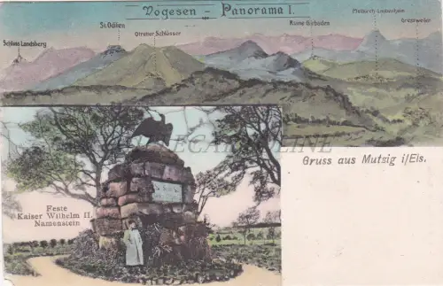 FRANKREICH - Mutzig i/Els, Gruss aus, Postkarte 1908