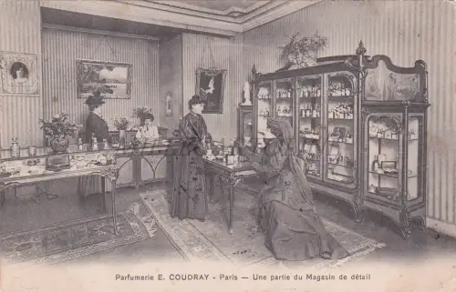 FRANKREICH - Paris, Parfumerie E. Coudray, Einzelhandelsgeschäft, Postkarte 1909