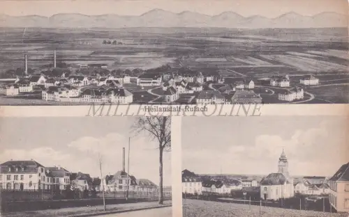 FRANKREICH - Heilanstalt Rufach, Rouffach, Ansichten, Postkarte 1919