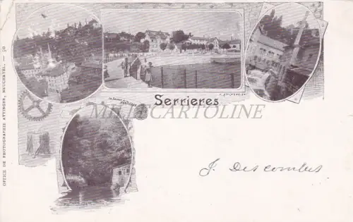 FRANKREICH - Serrieres, Ansichten, Postkarte 1902