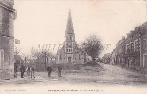 FRANKREICH - St. Amand De Vendome, Place de L'Eglise, Postkarte