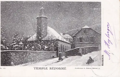 FRANKREICH - Sainte Marie aux Mines, Reformierter Tempel, Postkarte