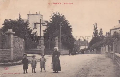 FRANKREICH - Paimpol, Rue Bécot, Postkarte 1910