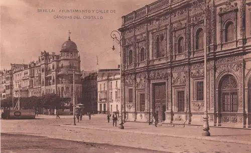 SPANIEN - Sevilla - Rathaus und Calle de Canovas del Castillo