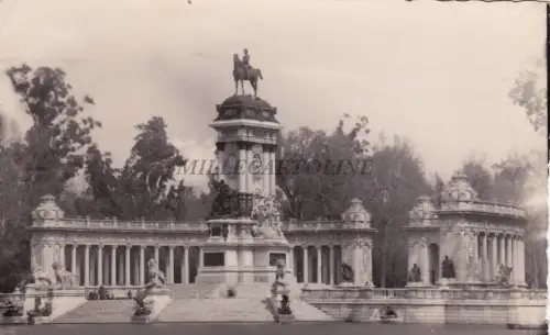 SPANIEN - Madrid - Denkmal für Alfons XII im Retiro Park 1955