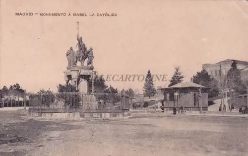 SPANIEN - Madrid - Monument a Isabel la Catolica 1916