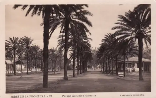 SPANIEN - Jerez de la Frontera - Parque Gonzales Hontoria - Foto Postkarte 1948