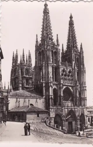 SPANIEN - Burgos - Kathedrale - Hauptfassade - Foto Postkarte