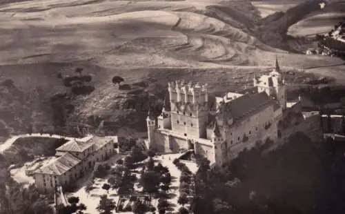 SPANIEN - Segovia Aerea - El Alcazar - Foto Postkarte 1960