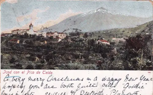 SPANIEN - Kanarische Inseln - Teneriffa - Icod con el Pico de Teide 1903