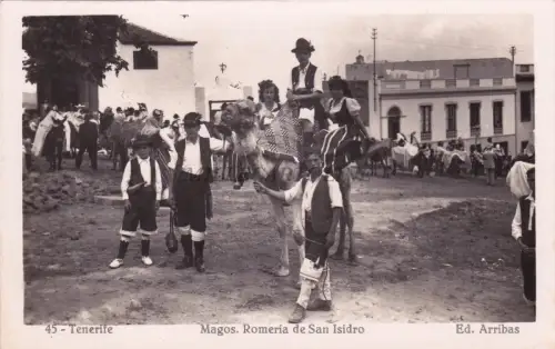 SPANIEN - Kanarische Inseln - Teneriffa - Magos - Romeria de San Isidro - Foto Postkarte