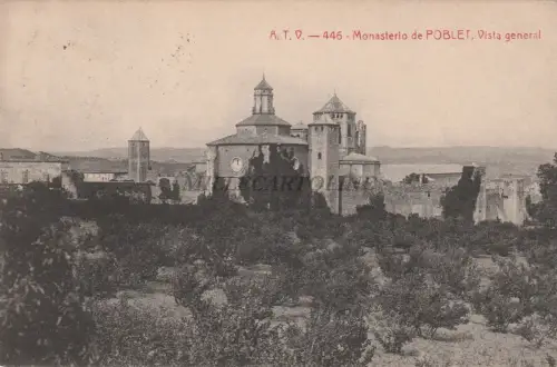 SPANIEN - Monasterio de Poblet - Gesamtansicht 1911