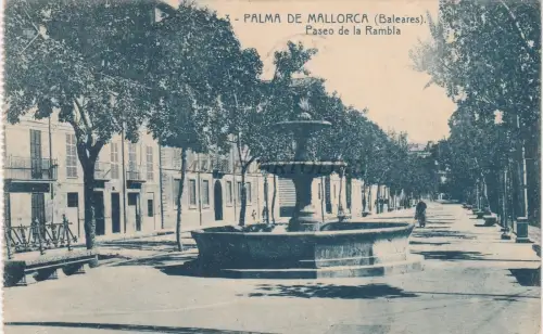 SPANIEN - Palma de Mallorca - Paseo de la Rambla 1928
