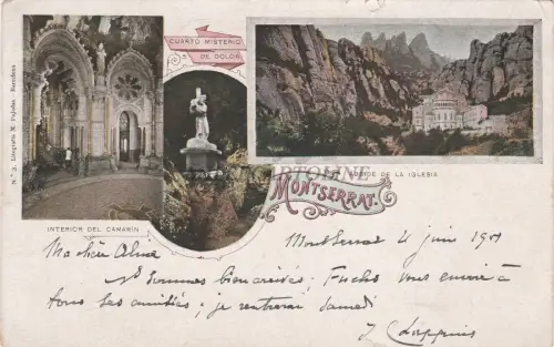 SPANIEN - Monserrat - El Monasterio - Ansichten 1901