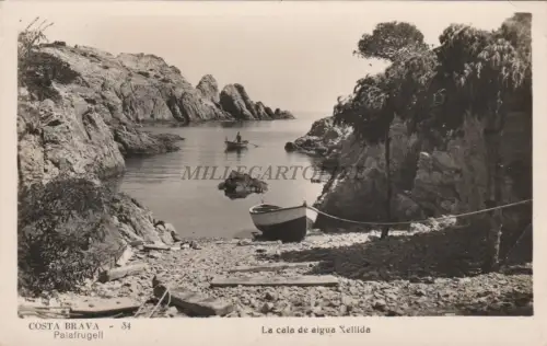 SPANIEN - Costa Brava - Palafrugell - La Cala Xellida - Foto Postkarte 1949