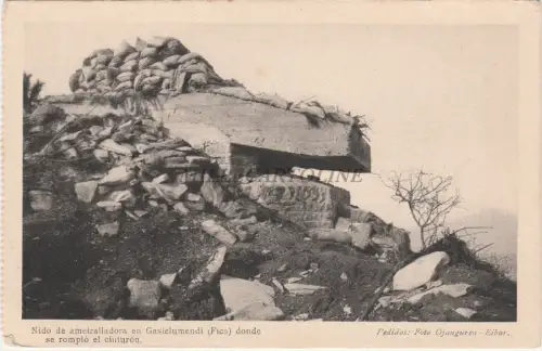 SPANIEN - Bilbao - Maschinengewehrnest in Gastelumendi