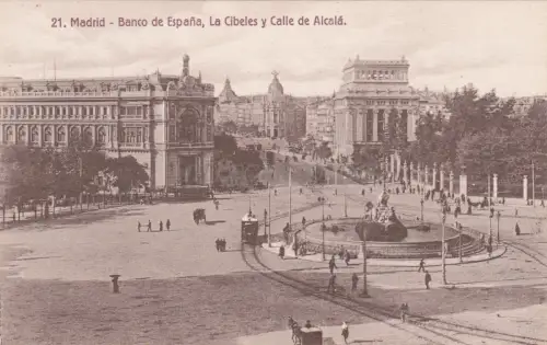 SPANIEN - Madrid - Banco de Espana, La Cibeles und Calle de Alcalà