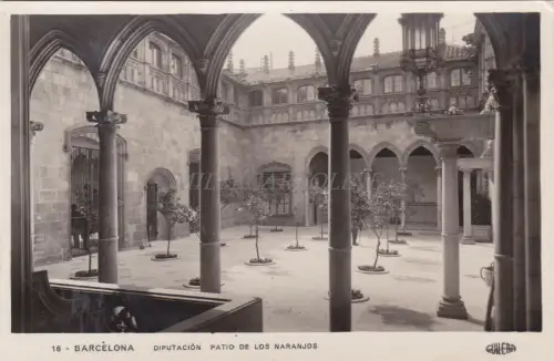 SPANIEN - Barcelona - Diputacion Patio de los Naranjos - Foto Postkarte