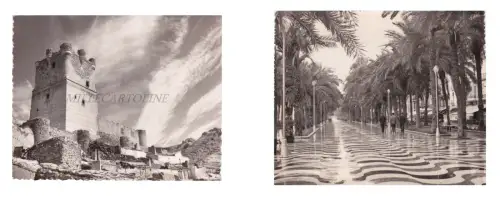 SPANIEN - Alicante, Villena, El Castillo, 2 Fotopostkarten Huesca