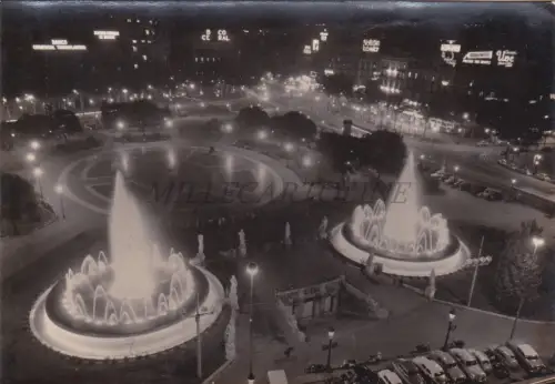 SPANIEN - Barcelona, Plaza de la Cataluna de Noche, Postkarte