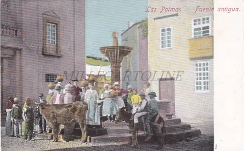 SPANIEN - Las Palmas, Fuente Antigua, Postkarte 1900