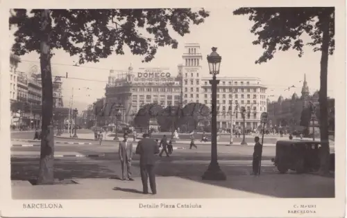 SPANIEN - Barcelona, Detalle Plaza Cataluna, Mauri Foto Postkarte