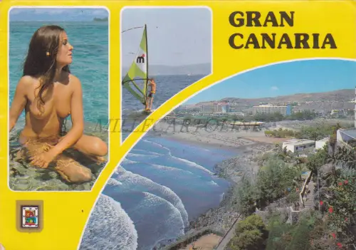 SPANIEN - Gran Canaria, Ansichten, Akt, Postkarte