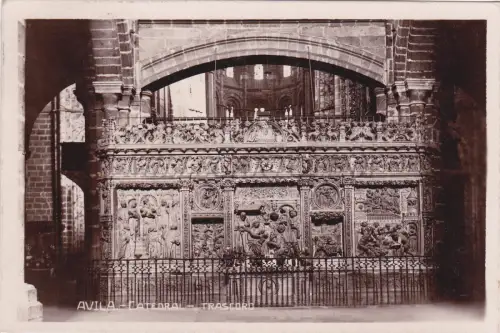 SPANIEN - Avila, Catedral, Trascoro, Foto Postkarte 1937 Censura Militar Spanisch W