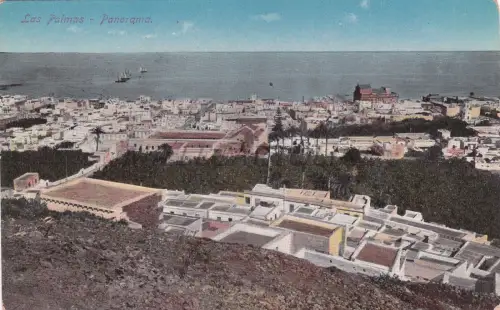 SPANIEN - Las Palmas, Puerto de la Luz, Panorama, Postkarte