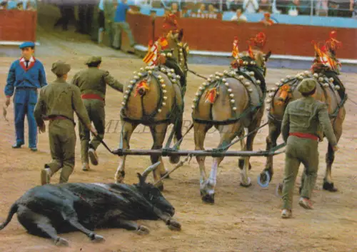 SPANIEN - Barcelona, Corrida de Toros, Arrastre, Postkarte 1974