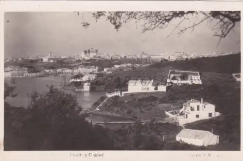 SPANIEN - Mahon, Puerto y Ciudad, Foto Postkarte