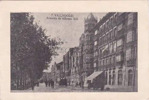 SPANIEN - Valladolid, Avenida de Alfonso XIII, Postkarte 2
